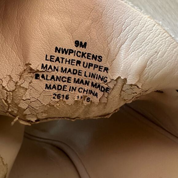 Nine West Pickens Leather Peep Toe Slingback Heels Sandals Shoes 9 Ivory Cream - Picture 9 of 10